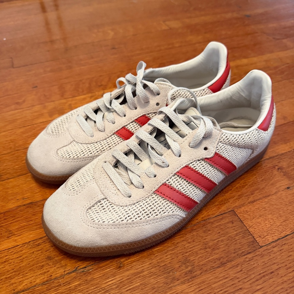 Adidas Samba Beige and Orange Sneakers